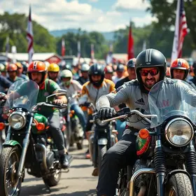 Último dia do Encontro de Motociclistas